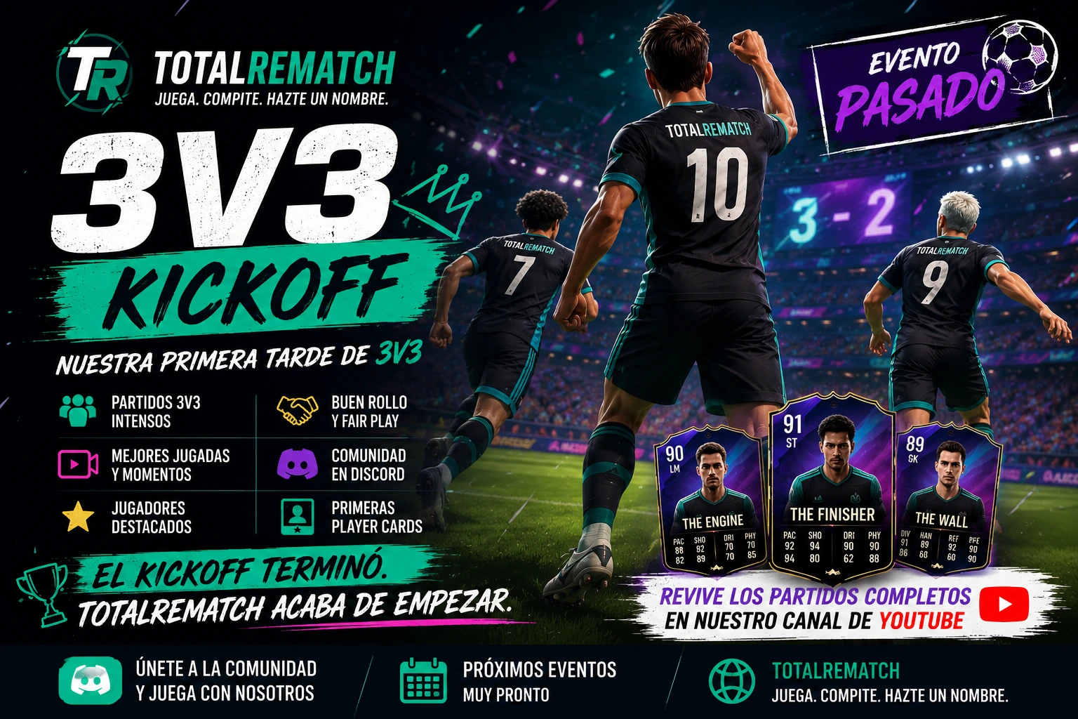 Cartel de TotalRematch 3v3 Kickoff